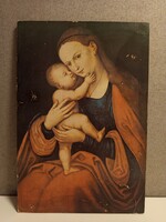 Egy ikon ami a szeretet és a béke megtestesítője, a Madonnna és a Gyermeke ábrázolása,46 cm magas