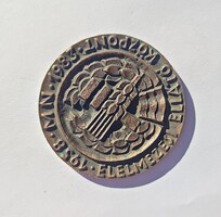 1958-1983 MN Élelmezési Ellátó Központ bronz plakett