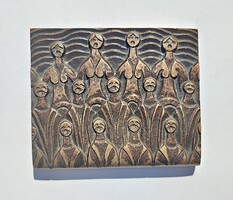 Kórus napok, Orosháza 1983,  R.L. jelzéssel bronz plakett