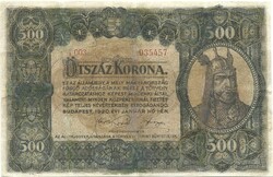 500 korona 1920 restaurált