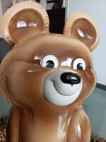 Dulevo/Duljevo/ porcelain 30 cm -es Misa bear, the iconic mascot figure of the 1980 Moscow Olympics!