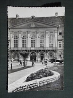 Képeslap,Kaposvár,tanácsháza,park,utca látkép,részlet 1963-