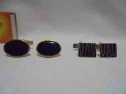 Két pár retro mandzsetta gomb - együtt