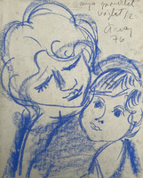 Árvay József: Anya gyermekkel 2, 1976