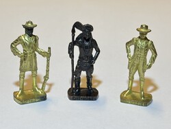 Bronz katona Buffalo Bill Cut Nose Jim Bridger 40 mm - 3 db Scame fém figura szobor együtt