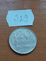 BRAZÍLIA BRASIL 20 CENTAVOS 1970 Réz-nikkel  329