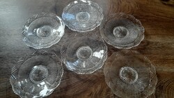 Shabby chic, vintage üveg kistányérok, süteményes tányér készlet