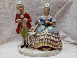 2502/24 Lippelsdorf német porcelán barokk pár