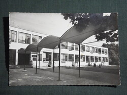 Képeslap,Kaposvár,Munkácsy Mihály gimnázium látkép,részlet, 1966-