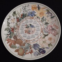Wedgwood angol porcelán naptár tányér - 2003 kalendárium tányér