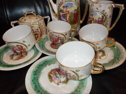 Jelenetes porcelán készlet