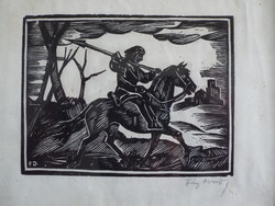 Fáy Dezső (1888 - 1954) - Lándzsás lovas - LEÍRÁS!!!