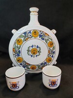 Hollóházi porcelán kulacs