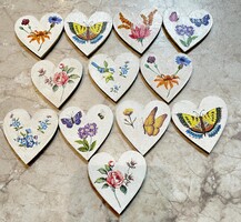 Húsvéti dekoráció mini hűtőmágnes decoupage virág madár lepke díszítés