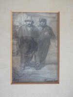 Fáy Dezső (1888 - 1954) - Matrózok a Fiueme-i kikötőben 1909 - LEÍRÁS!!!