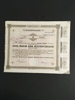 Angol-Magyar Bank Részvénytársaság Részvény 50 Pengő 1946.