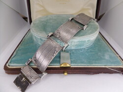 Art Deco Antique Silver Wide Bracelet