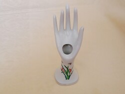 Porcelán kínai gyűrűtartó kéz kézzel festett jelzett