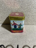 Régi fém keleti teás doboz. 3929