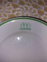Kárpátia étterem, Zsolnay ritka emblémás, feliratos, porcelán süteményes tányér
