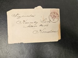 1895-ös 2 kr bélyeg levélen Endrőd (20 g.pont) -Kondoros