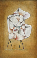Paul Klee Testvérek, absztrakt festmény reprodukció vászon nyomat vászonkép, gyerekszobába is!