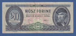 20 Forint 1975  Hatodik Kádár címeres huszas