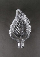 1U823 Cut Glass Leaf-Shaped Ashtray
