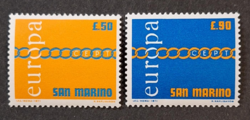 1971. SAN MARINO - EURÓPA bélyeg sor - postatiszta  (V-509.)