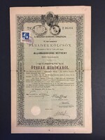 Magyar Korona Országai Járadékkölcsön Államadóssági Kötvény 500 Koronáról 1903.