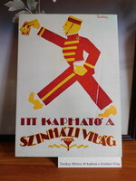 Múlt század eleji reklámplakát, reprint -  Tuszkay Márton - "Itt kapható a Színházi világ"