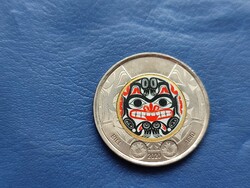 CANADA 2 DOLLARS / KANADA 2 $ DOLLÁR 2020 BILL REID! UNC! BIMETÁL! SZÍNEZETT!