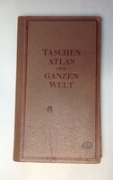 TASCHEN ATLAS DER GANZEN WELT 1953. 26 karten in Kupferstich mit Index und staitistischem Text