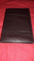 Régi barna bőr pénztárca SOK REKESZ igazolvány/ bankkártya tok tartó tárca 15x10 cm a képek szerint