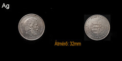 5 FORINT 1947 - NAGYMÉRETŰ - EZÜST...Kossuthos! 12 gr ezüst - fényes!