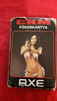 Retro CKM - AXE fürdőruhás szexi francia römi kártya pakli dobozával a képek szerint
