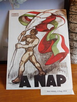 Múlt század eleji reklámplakát, reprint -  Bíró Mihály: A Nap, 1919