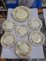 Zsolnay porcelán süteményes készlet