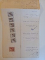 ZA613.33  Régi IRAT-illetékbélyegek -Mezőkövesd -Lanszki József -dr. ker4esztessy Sándor ügyvéd 1929
