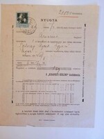 ZA615.5 Régi IRAT-illetékbélyeg -1914 Nyugta -Árverés hirdetmény Budapesti Közlöny-Falvay Ágost Eger