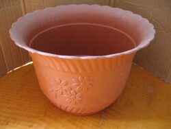Műanyag LUDU virág cserép, kaspó, terracotta színű