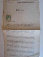 ZA613.19  Régi irat  illetékbélyeggel 1902 Kötelezvény - Miskolc Borsod megyei TP - Vass Lajos