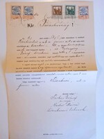 ZA613.29  Régi IRAT - illetékbélyegek - TISZAKESZI  1916 -Mezőcsát - Farkas -Gyöngyössy