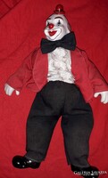 Vintage RITKA porcelán kalapos cirkuszi bohóc figura baba 35 cm a képek szerint