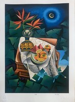 Vinkó Leó - Thai csendélet 2 ( Egy éjjel a trópusokon) 35,5 x 25 cm computerprint, merített papír