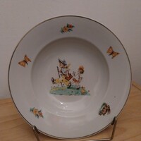 Zsolnay porcelán gyerek tányér