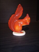 Hollóházi porcelán mókus. 14 cm. Hibátlan. Jelzett.
