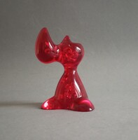 Koziol 'Nelli' piros, buborékos rinocérosz szemüveg-tartó Design: Seventh Sense, Milano 1990's