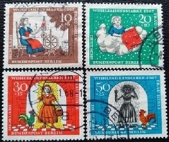 BB310-3p / Németország - Berlin 1967 Népjólét : Grimm mesék IV. bélyegsor pecsételt