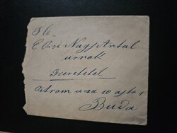 1911-es 10 Fillér bélyeg levélen Székesfehérvár